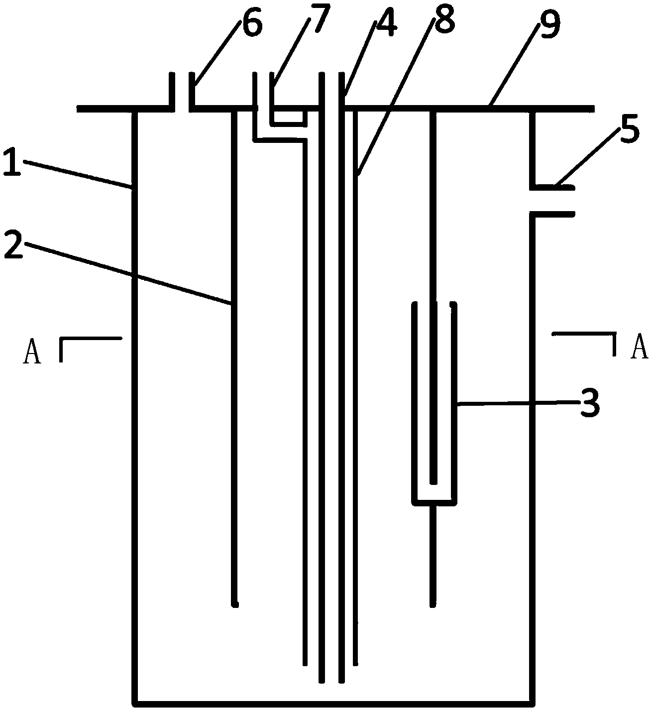 Novel cylinder unpowered automatic mixing anaerobic fermentation reactor