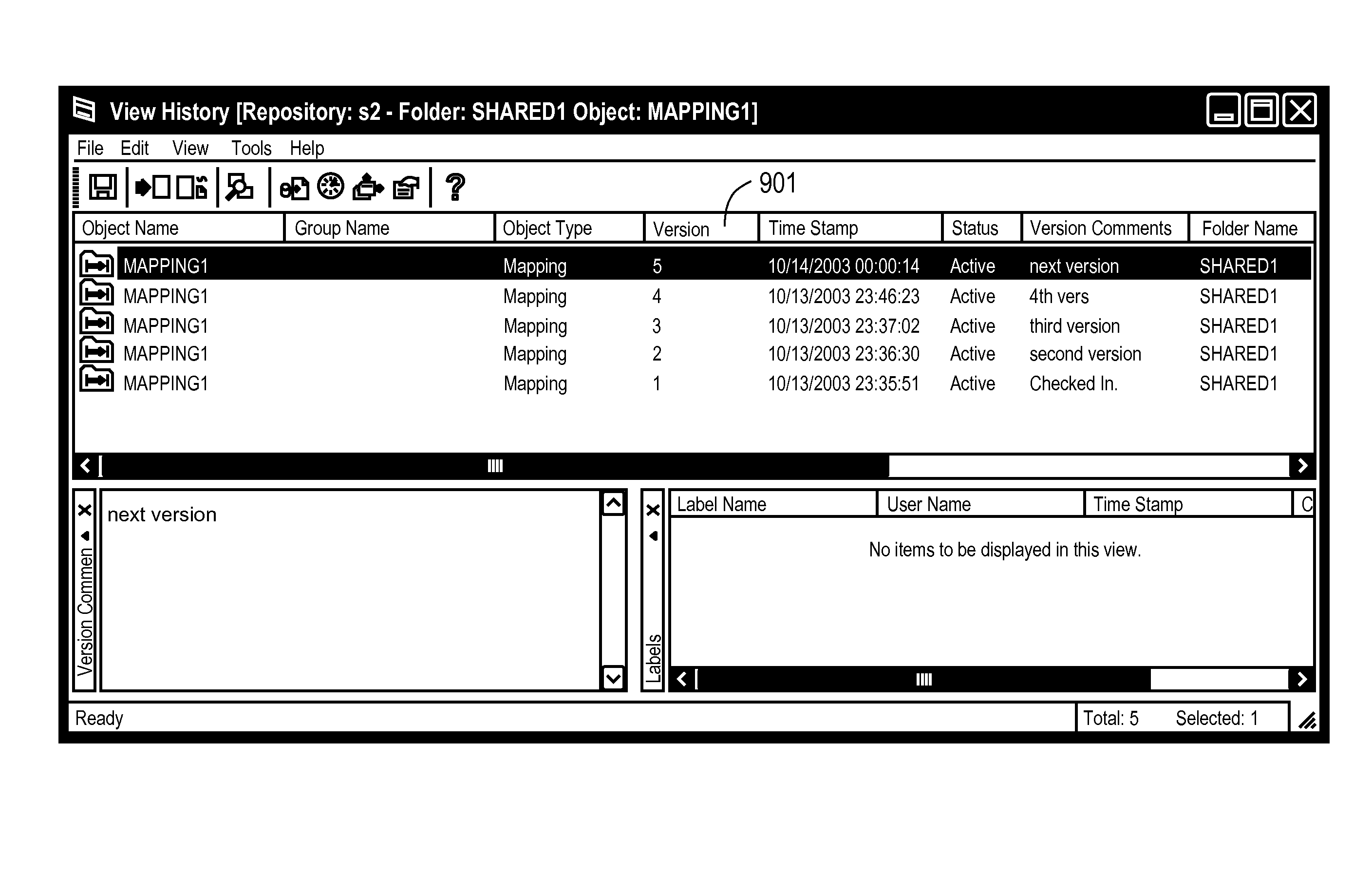 Querying, versioning, and dynamic deployment of database objects