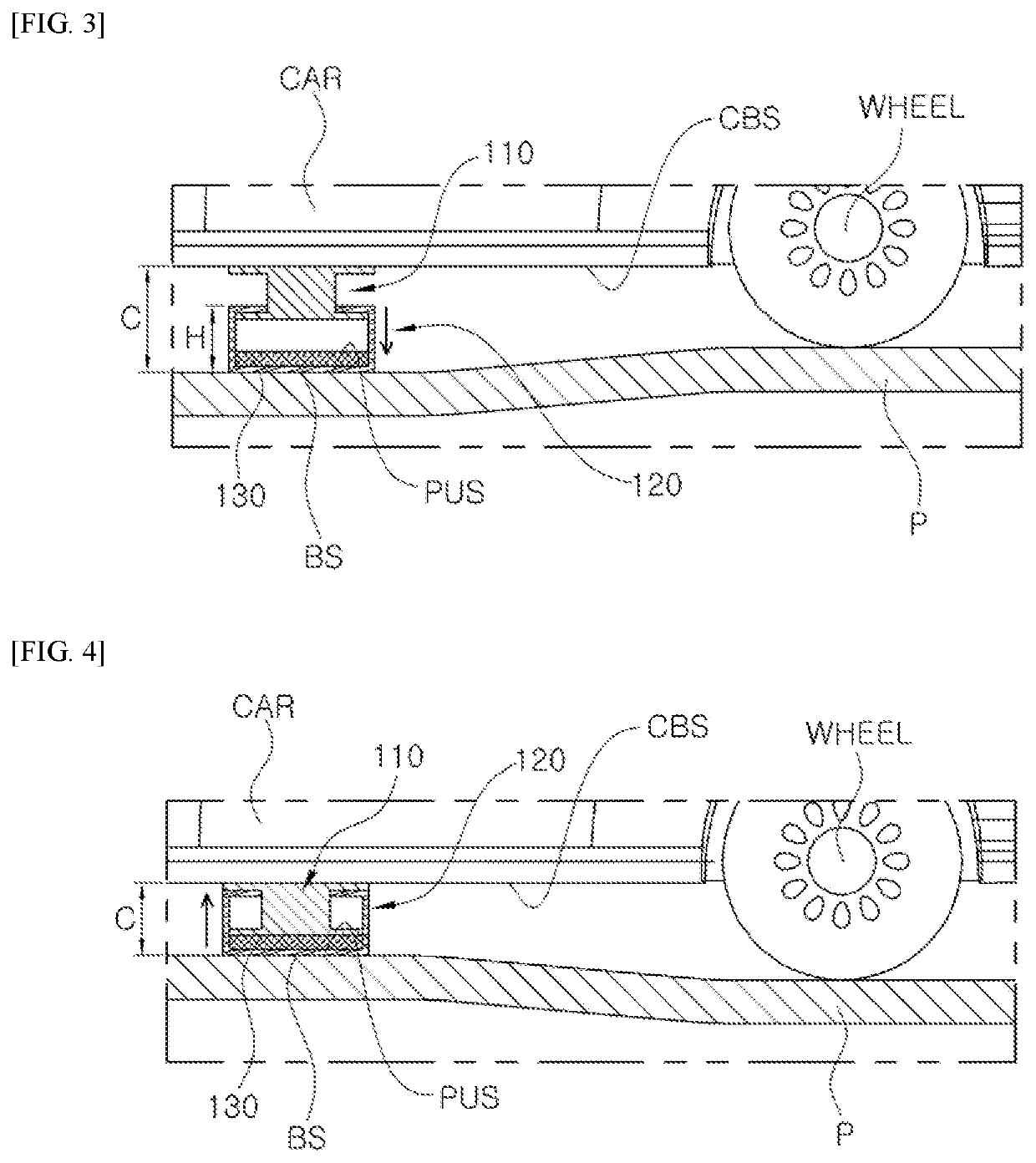 Clearance compensation device for model car