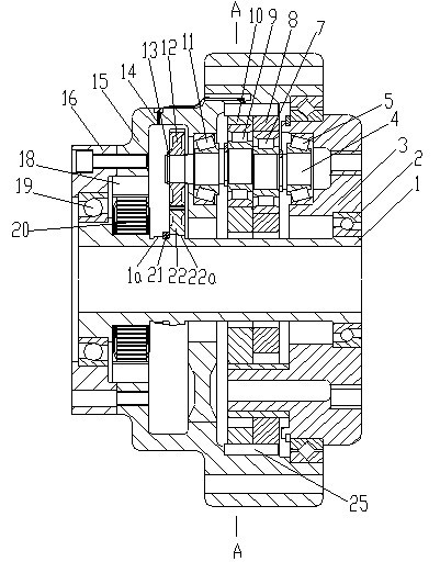 Electromechanically-integrated cycloidalpin wheel drive device