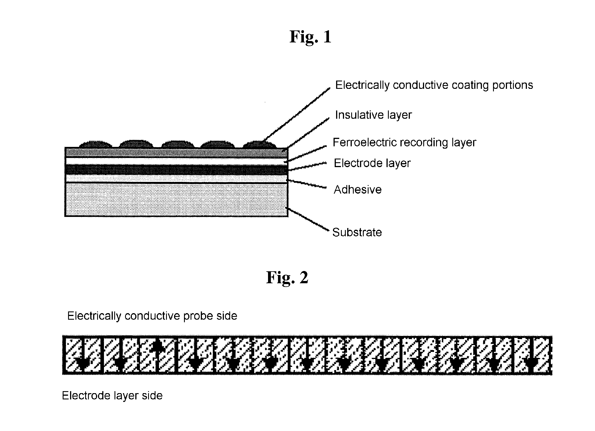Ferroelectric recording medium and method of manufacturing the same, information processing device, and method of processing information