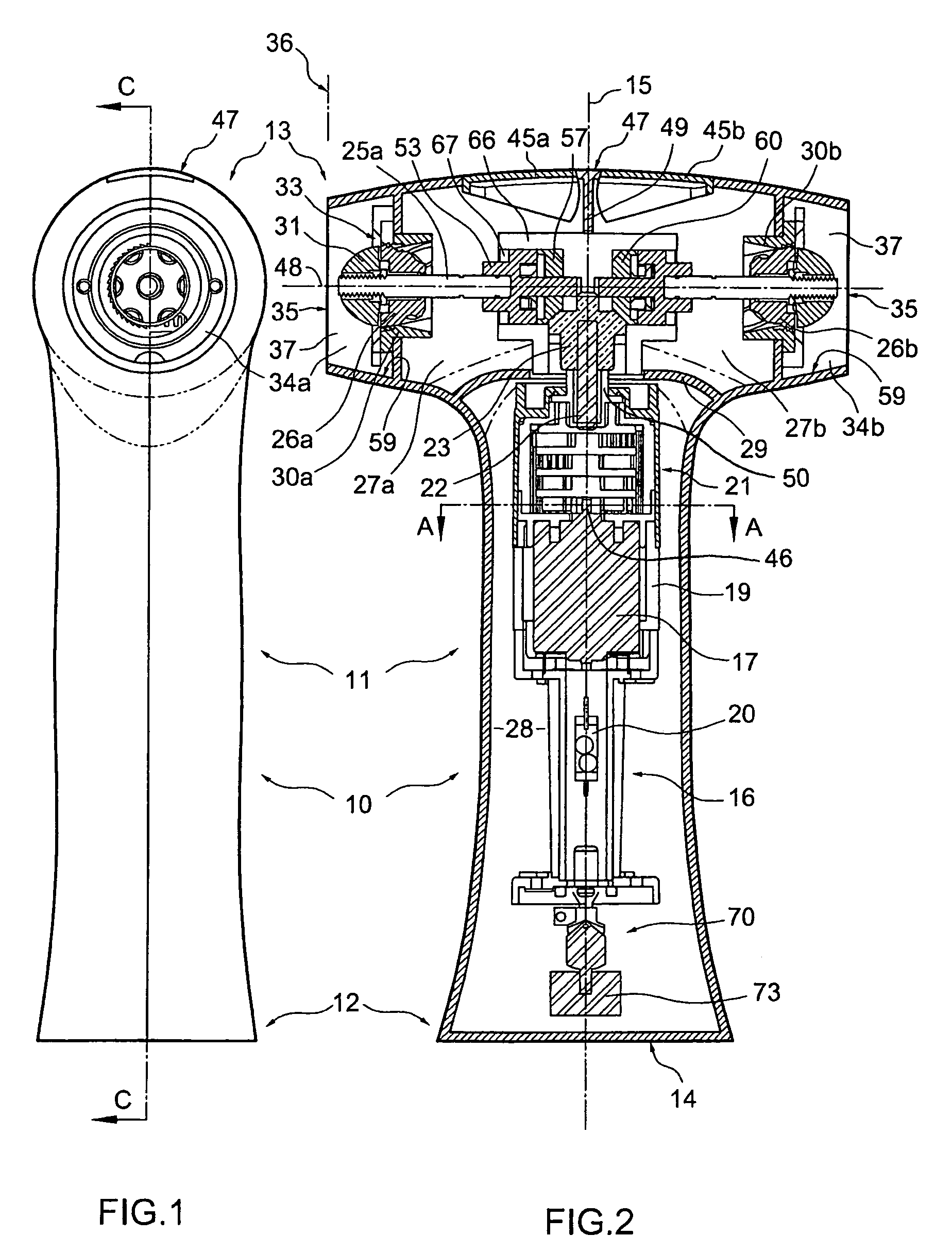 Electric dual condiment grinder