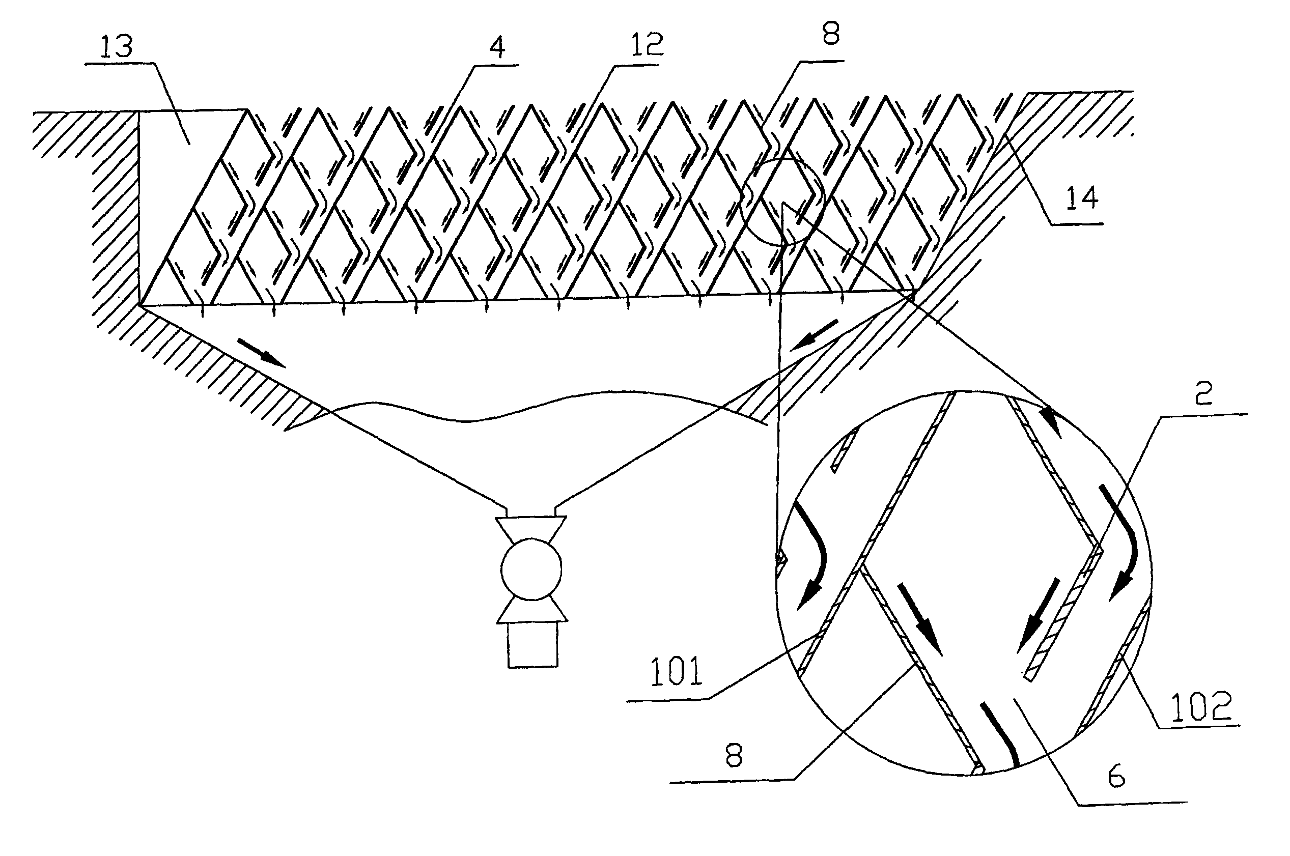 Horizontal-tube sedimentation-separation apparatus