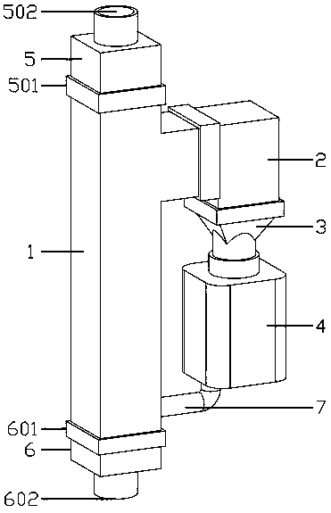 Device for secondary separation of impurities from water in water drainage system of vegetable basin