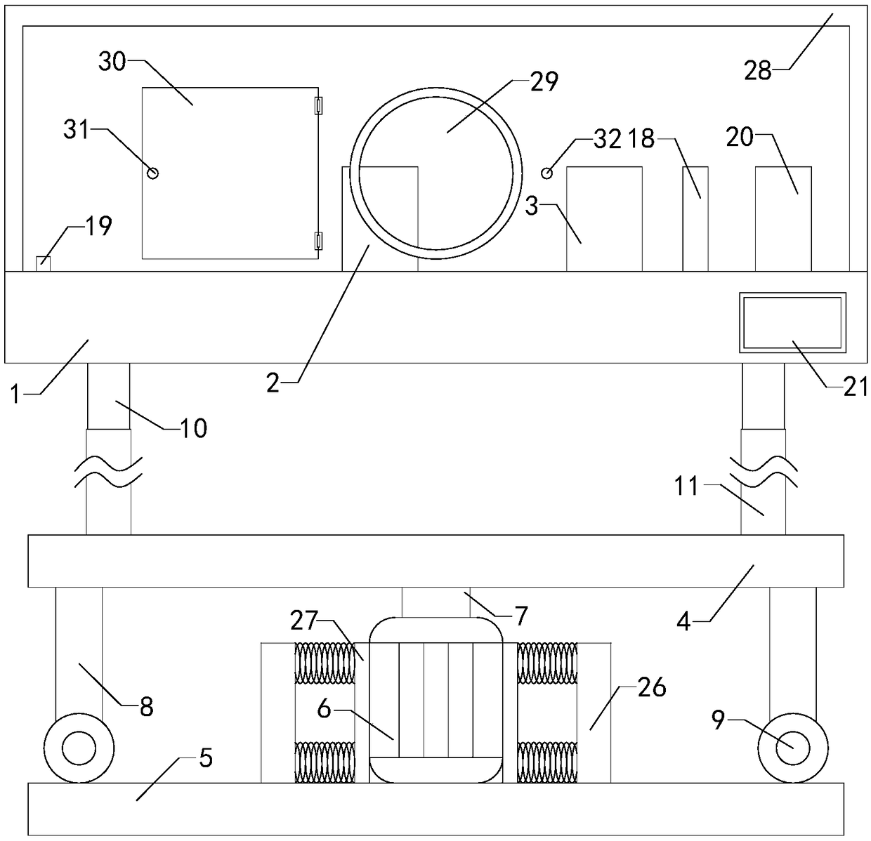 Battery power supply duration detecting auxiliary device for processing and manufacturing of wearable devices