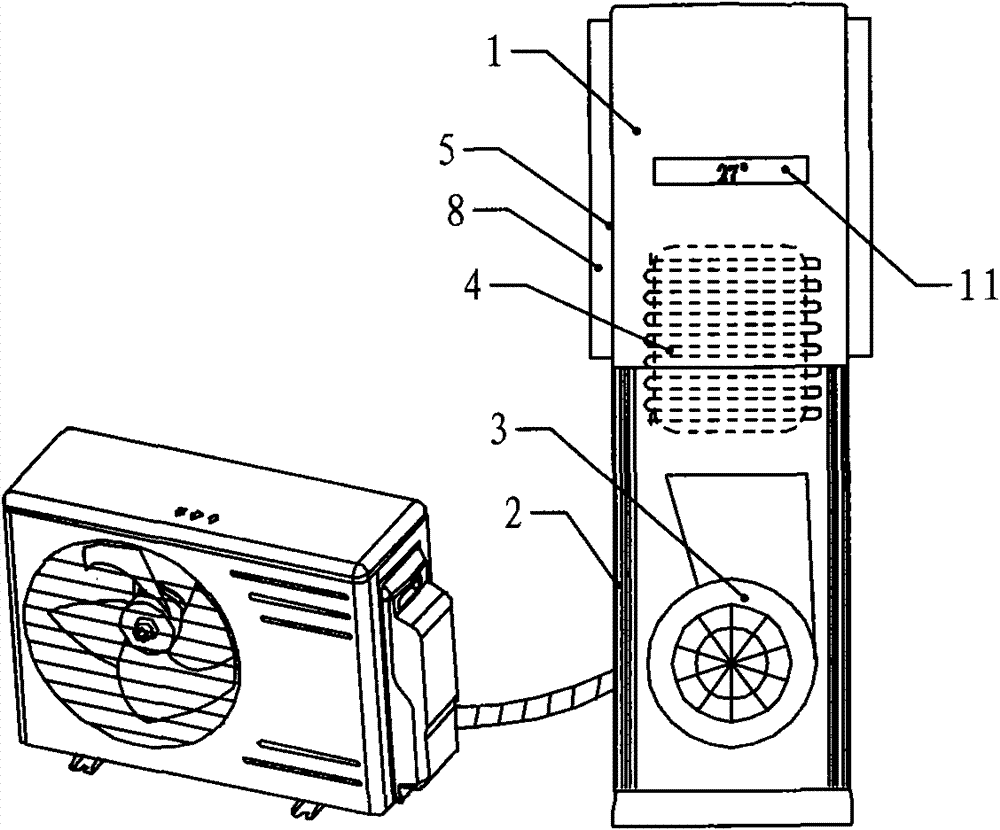 Air supply structure for indoor unit of cabinet air conditioner