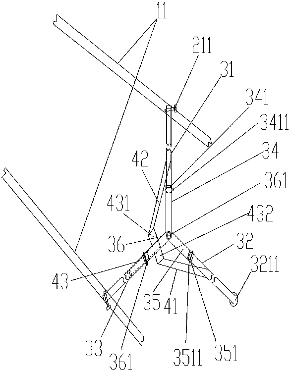 Self-saving collapse-proof device for levelling machine