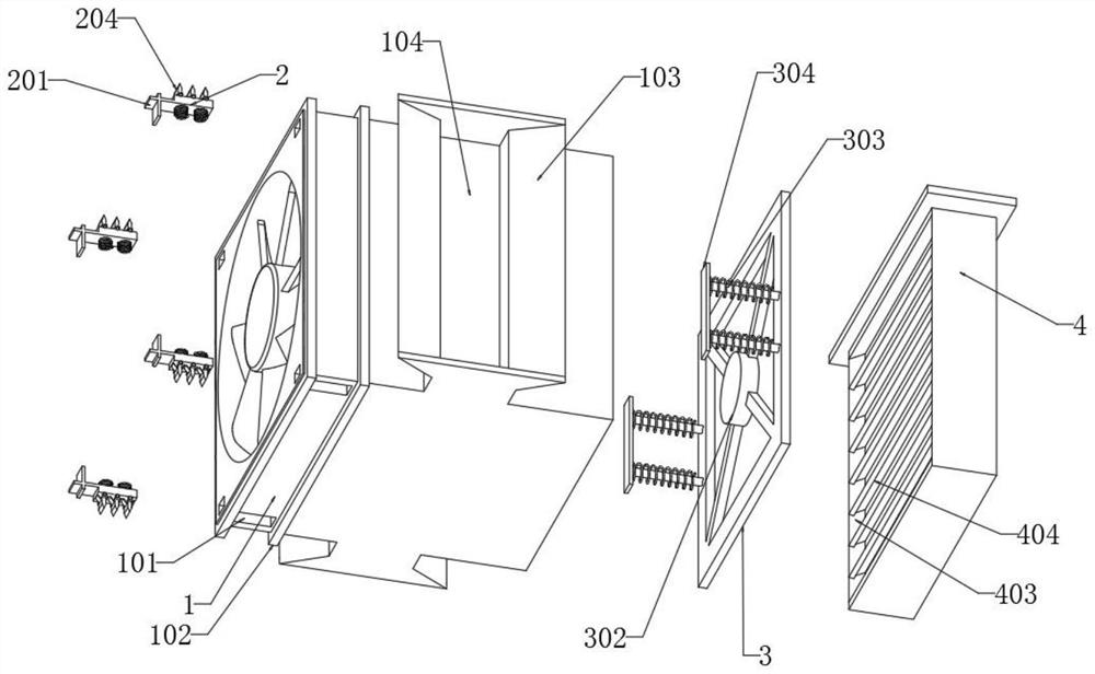 Energy-saving ventilation device for green building and use method of energy-saving ventilation device