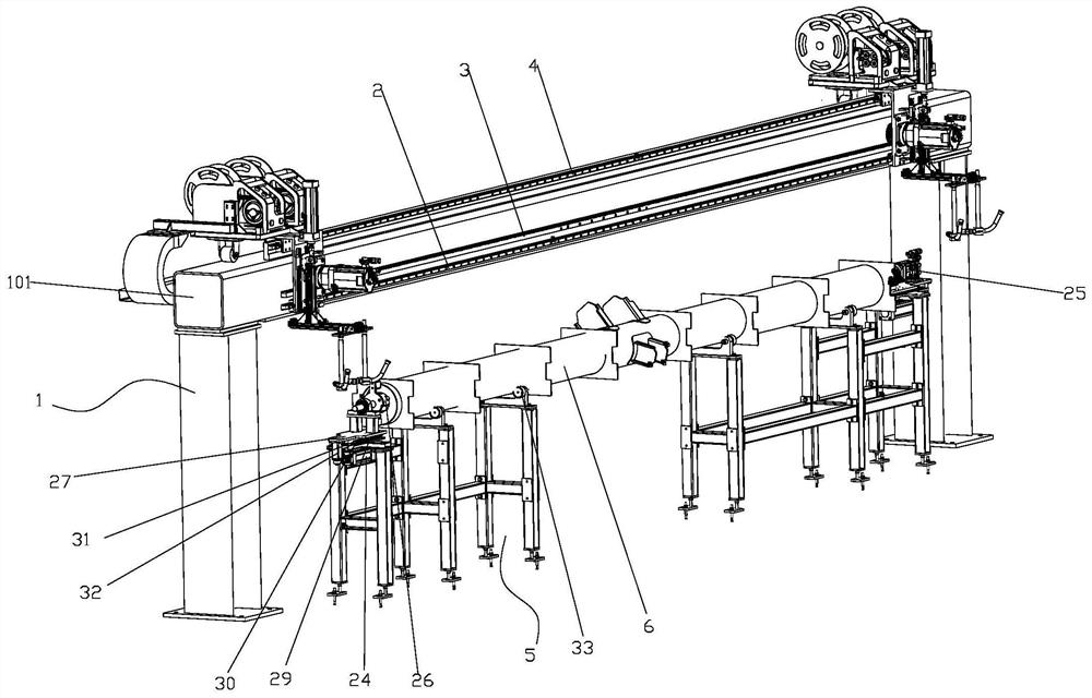 Special double-head automatic welding machine for welding strut beams of heliostat support main beam