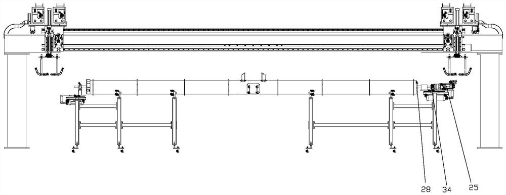 Special double-head automatic welding machine for welding strut beams of heliostat support main beam