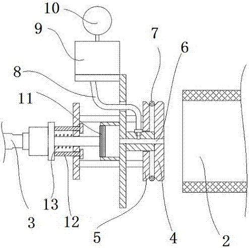 Polyethylene ball valve air tightness detection device