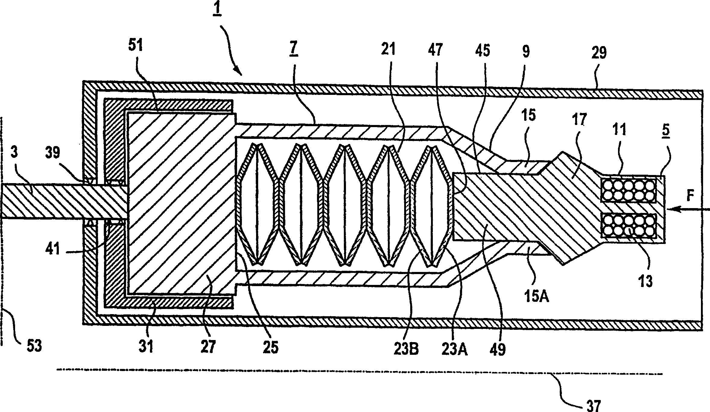 Actuator for valve, in particular turbine valve