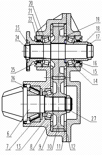 Hydraulic retarder for heavy truck axle