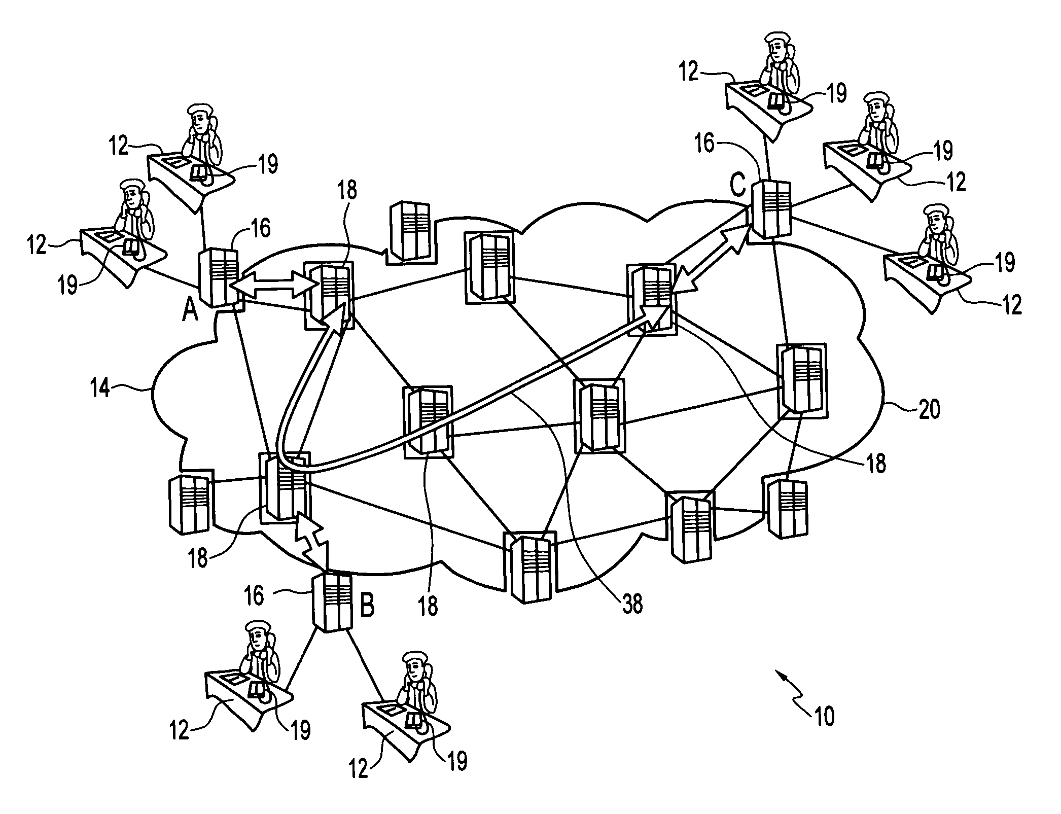 System and apparatus for geographically distributed VoIP conference service with enhanced QoS