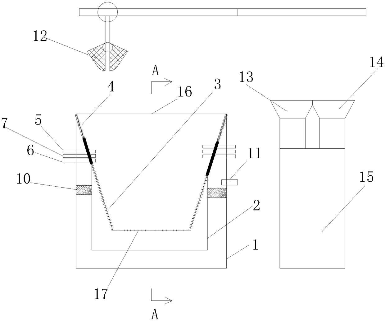 Separating and cleaning device for film-type plastic and fabrics