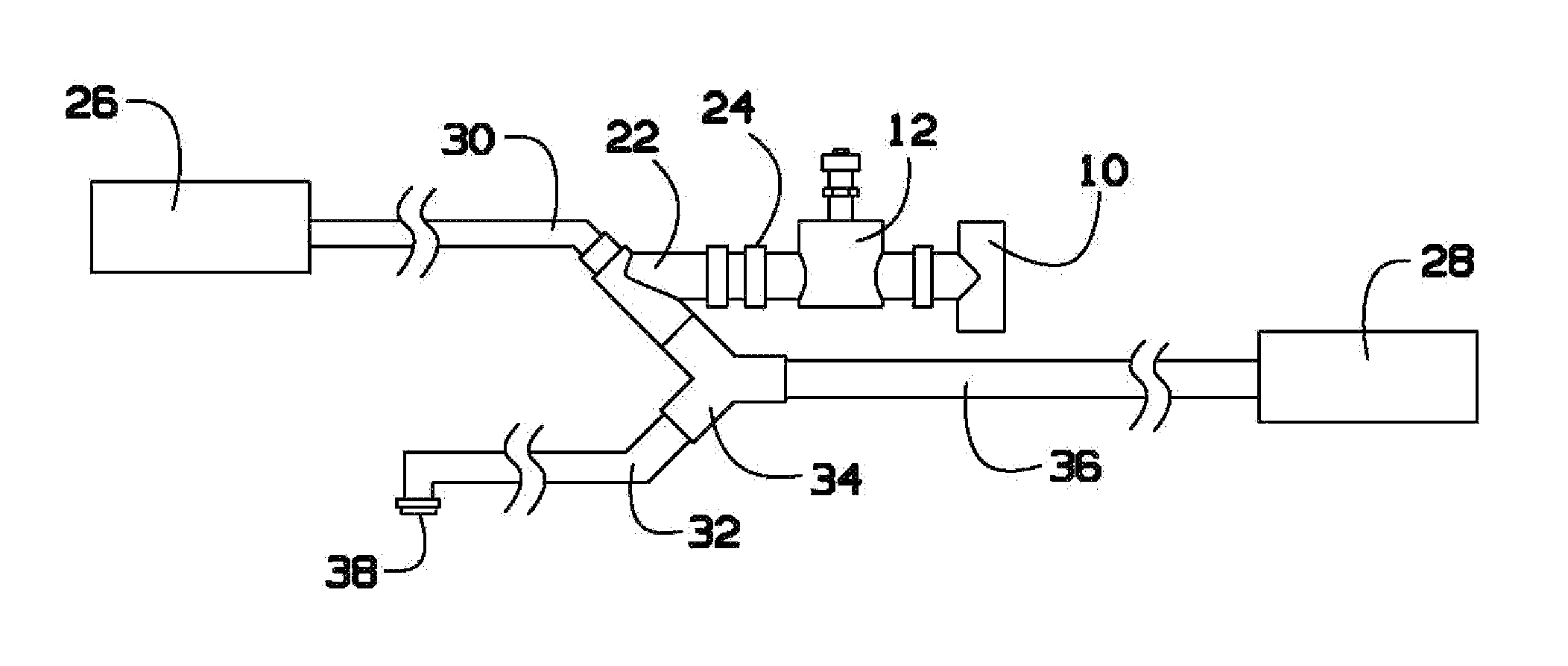 Fresh gas entrainment port on the inspiratory limb of a high frequency oscillatory ventilator