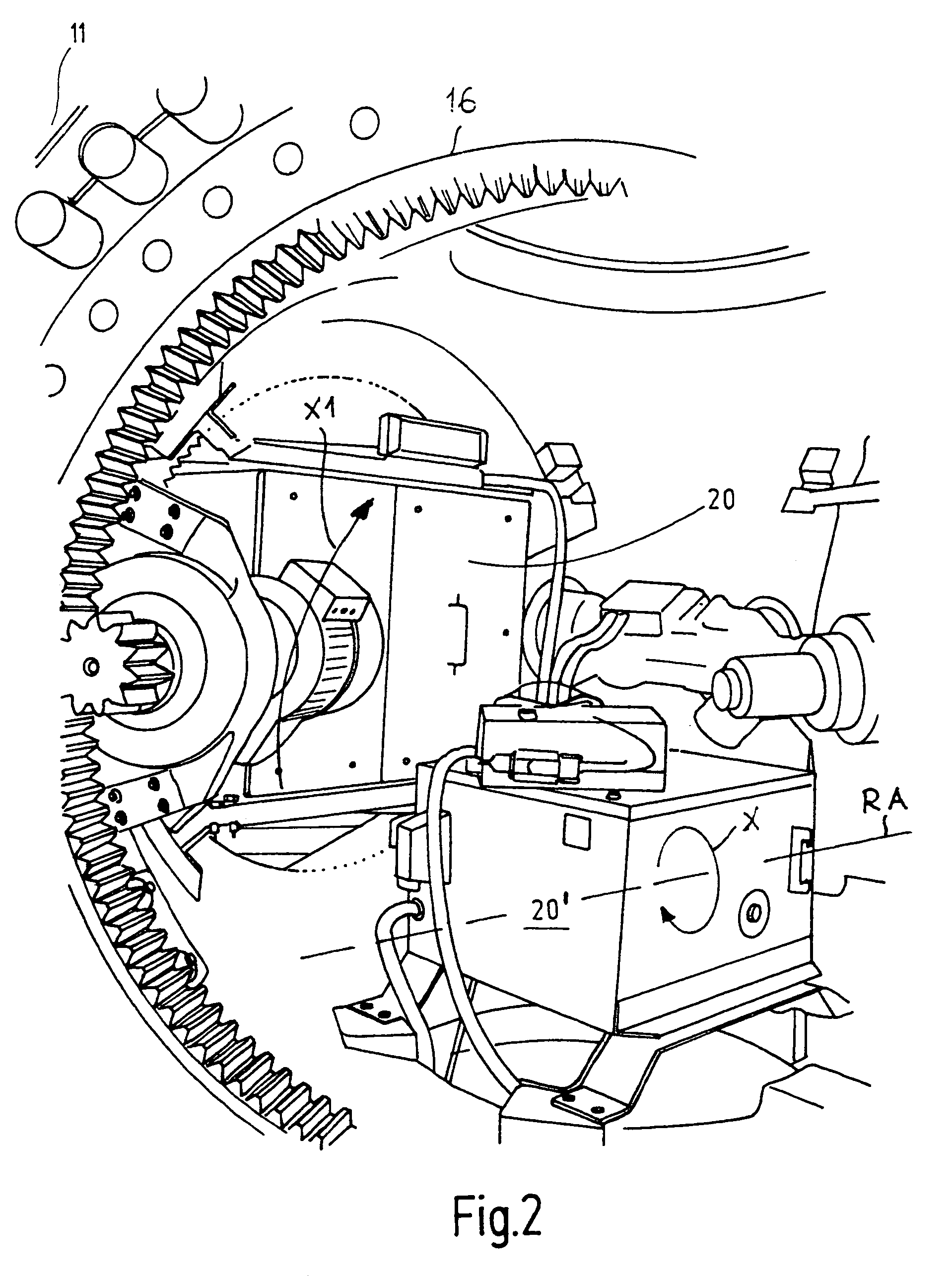 Switch cupboard with a cooling device which is subject to a rotation and cooling device for this