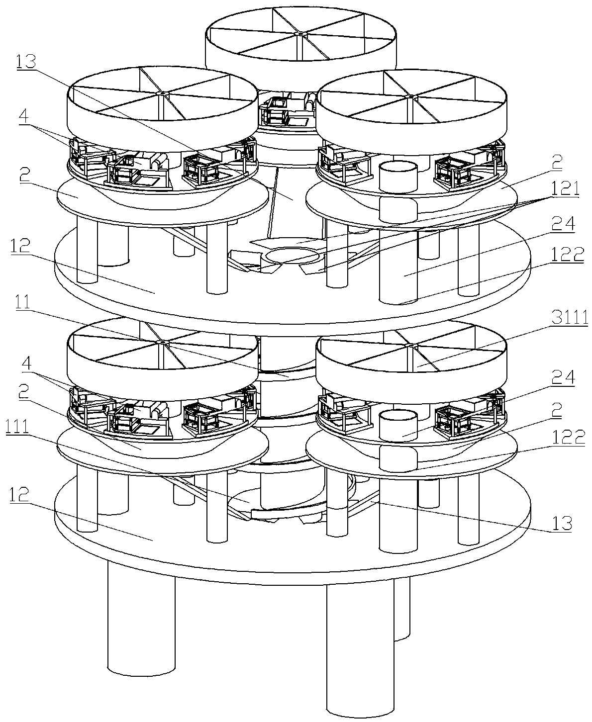 Multi-way parallel quick sorting method based on spiral slide