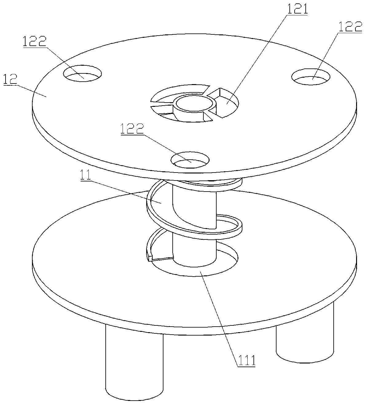 Multi-way parallel quick sorting method based on spiral slide