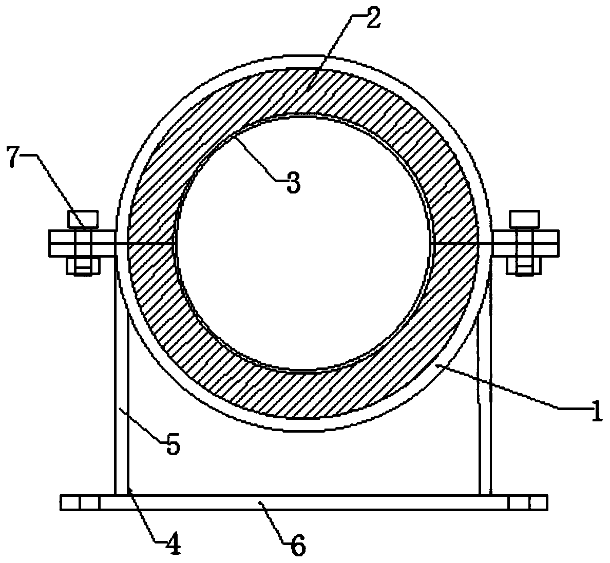 High-temperature-resistant and anti-radiation elastic pipe clamp