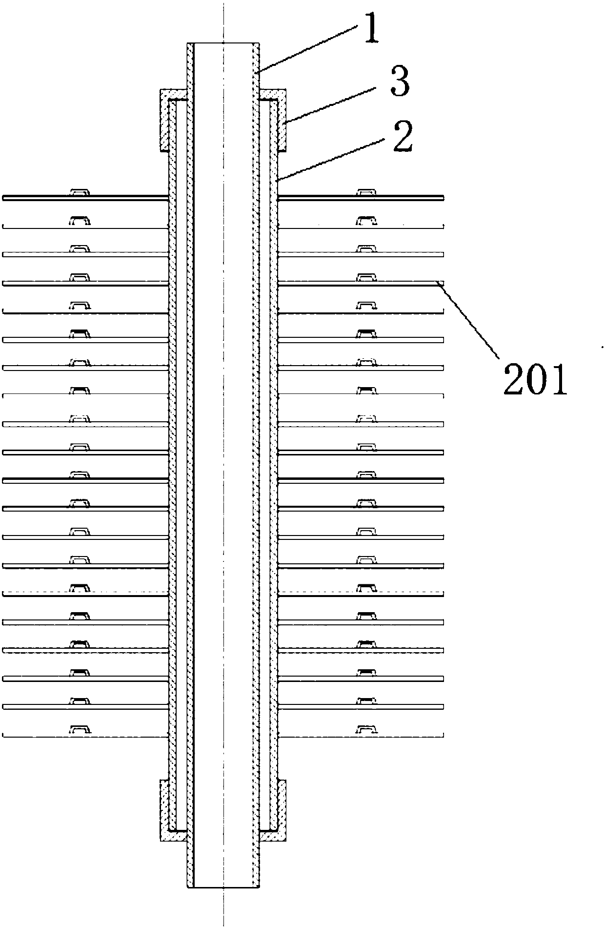 Detachable finned air-cooled heat exchanging pipe