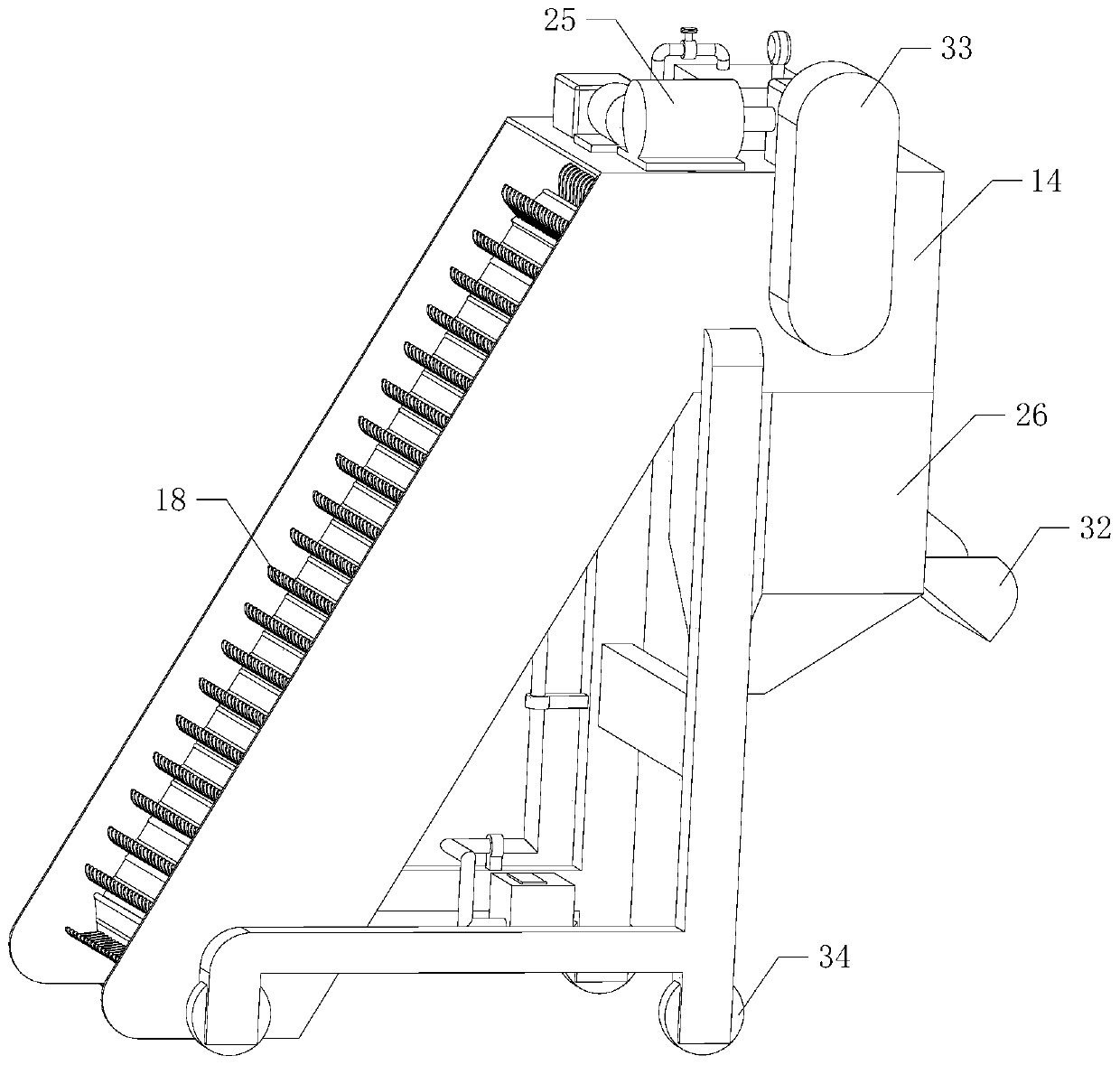 Rotary grillage machine