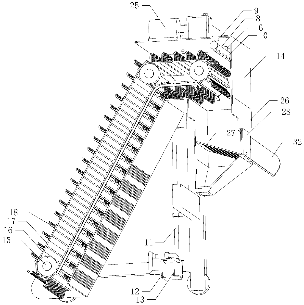 Rotary grillage machine