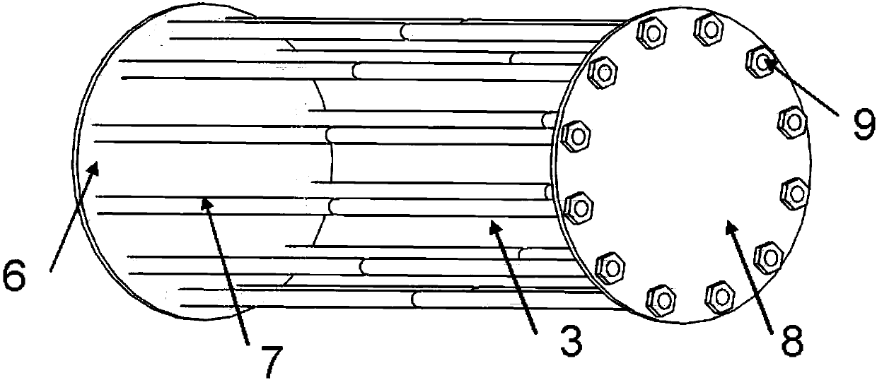 Control tooling and method for spinning deformation temperature field of large-sized high rare earth magnesium alloy barrel-shaped piece