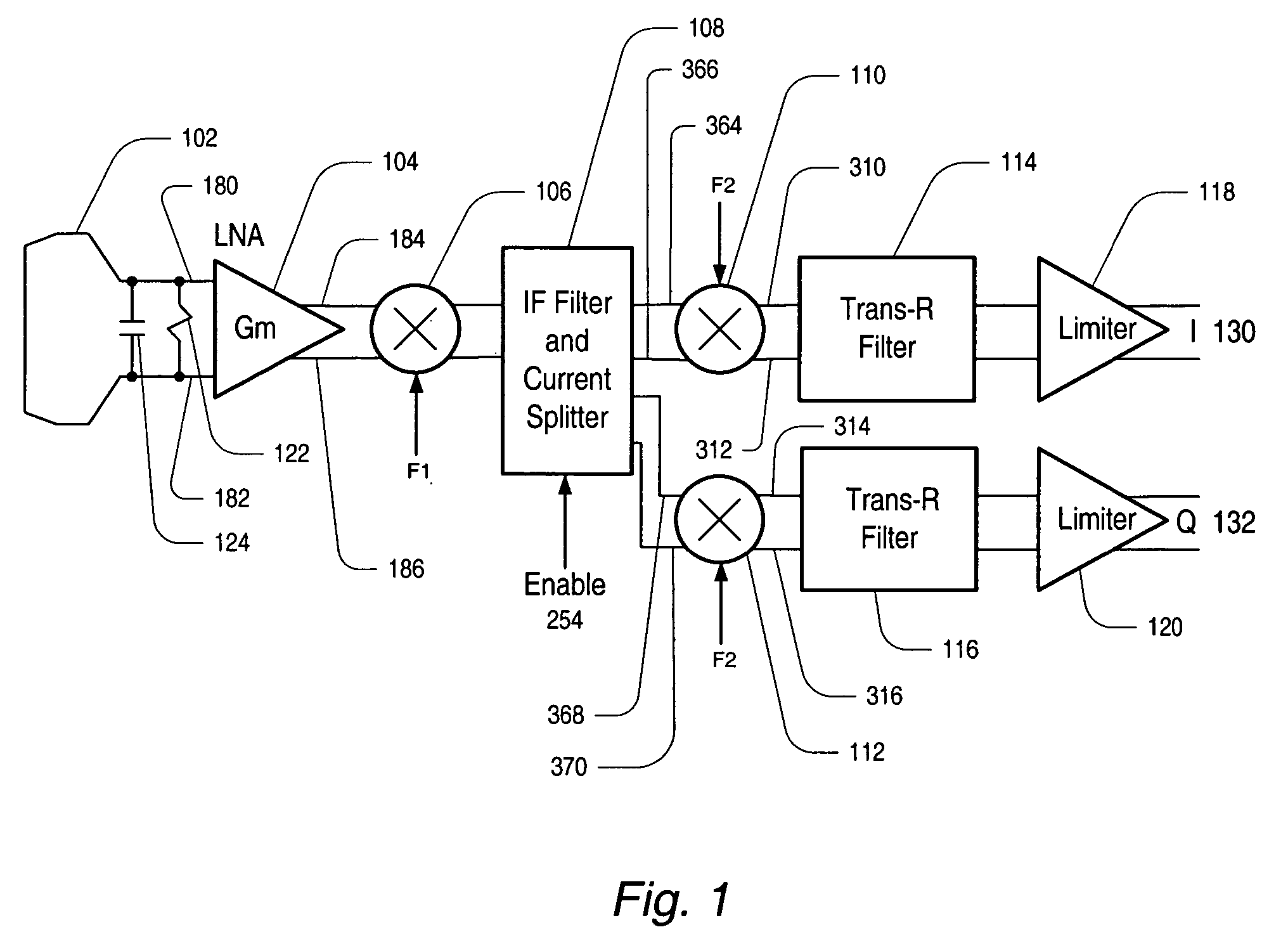 Current-mode direct conversion receiver