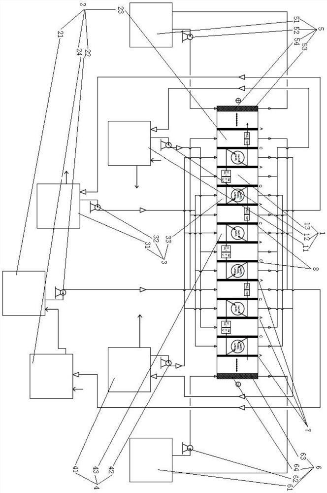 A four-channel electrodialysis device for extracting lithium from salt lakes and a method for extracting lithium from salt lakes