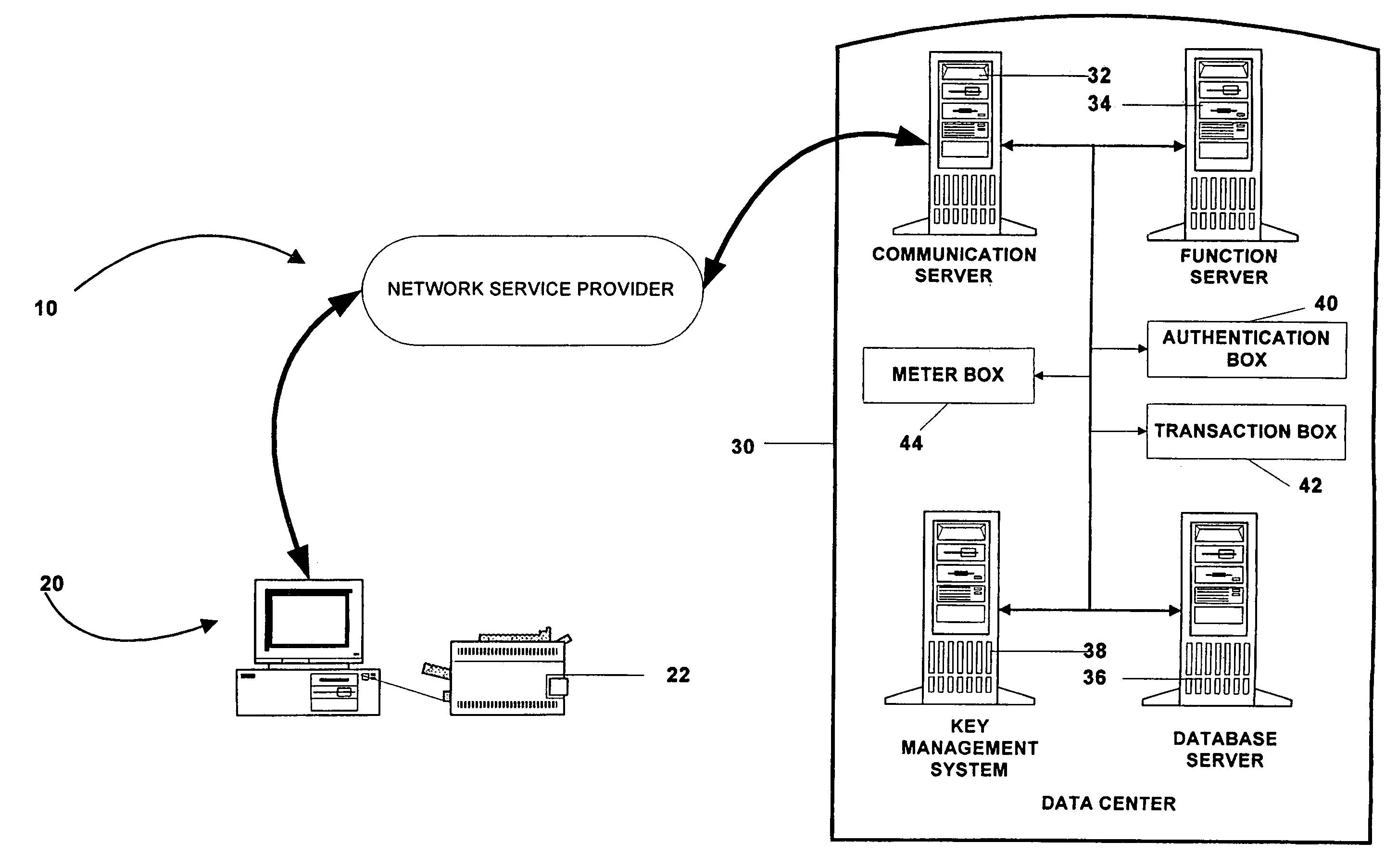 Virtual postage metering system