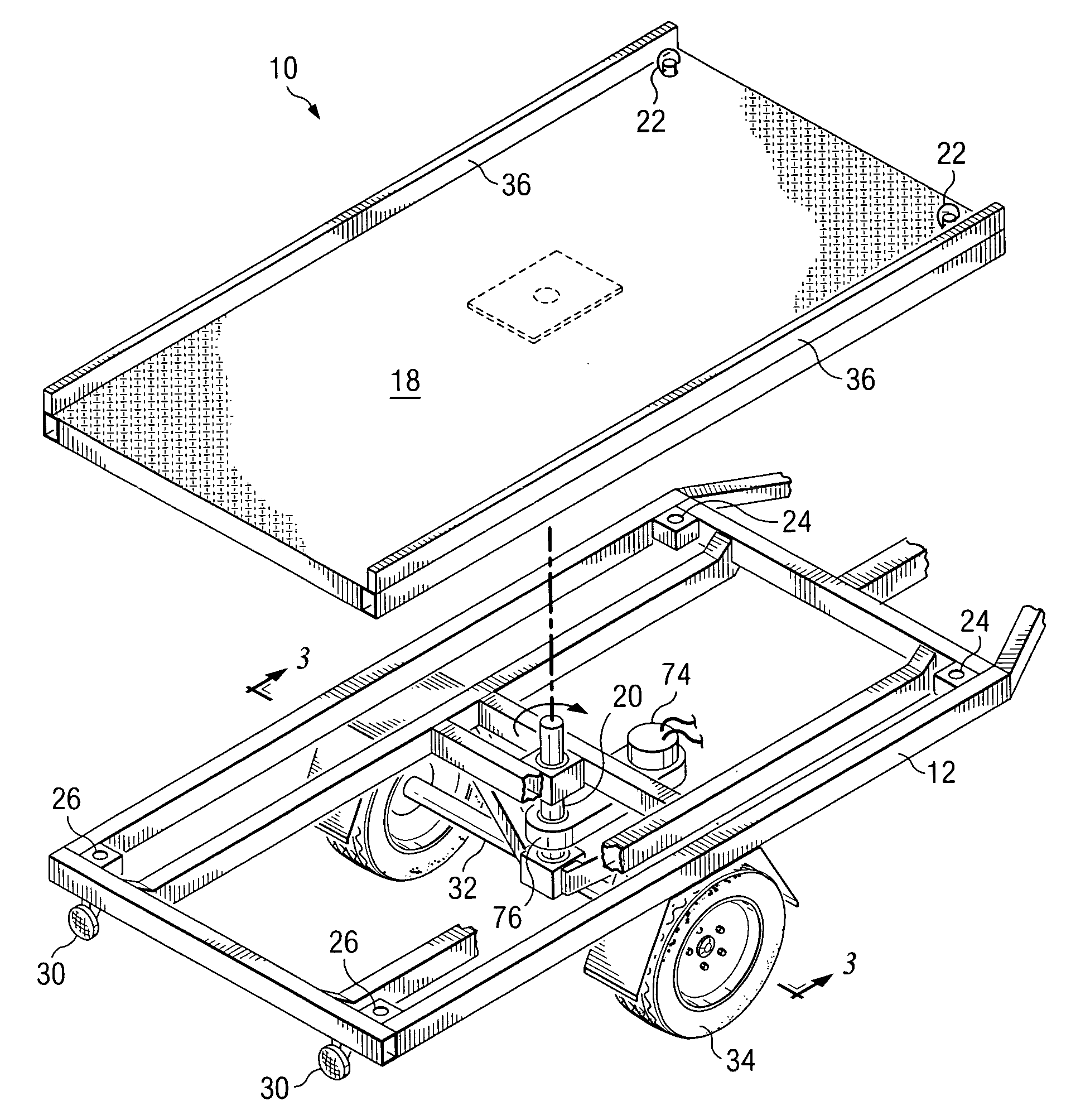 Reversible transport trailer