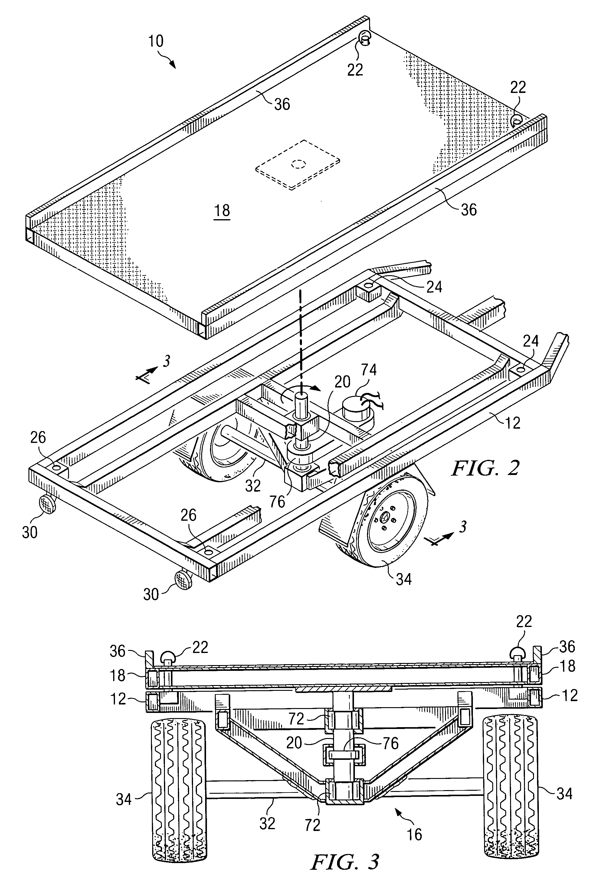 Reversible transport trailer