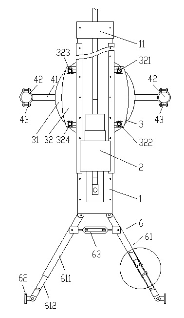 Skid-mounted positioning drilling machine underground coal mine