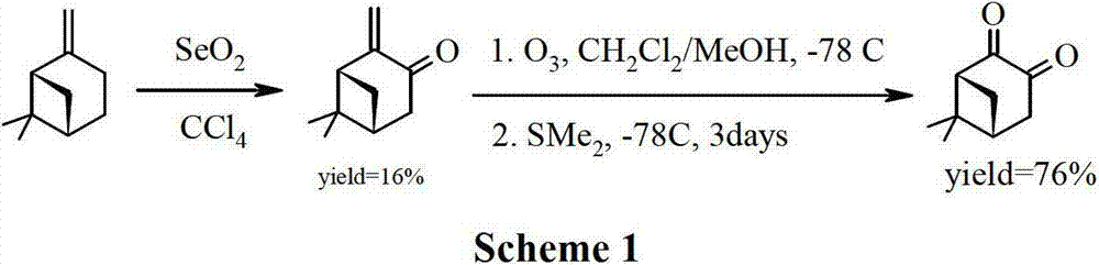 Novel method for preparing 6,6-dimethylbicycol[3.1.1]heptane-2, 3-dione