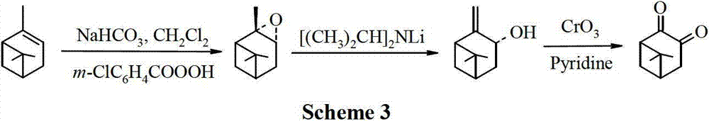 Novel method for preparing 6,6-dimethylbicycol[3.1.1]heptane-2, 3-dione