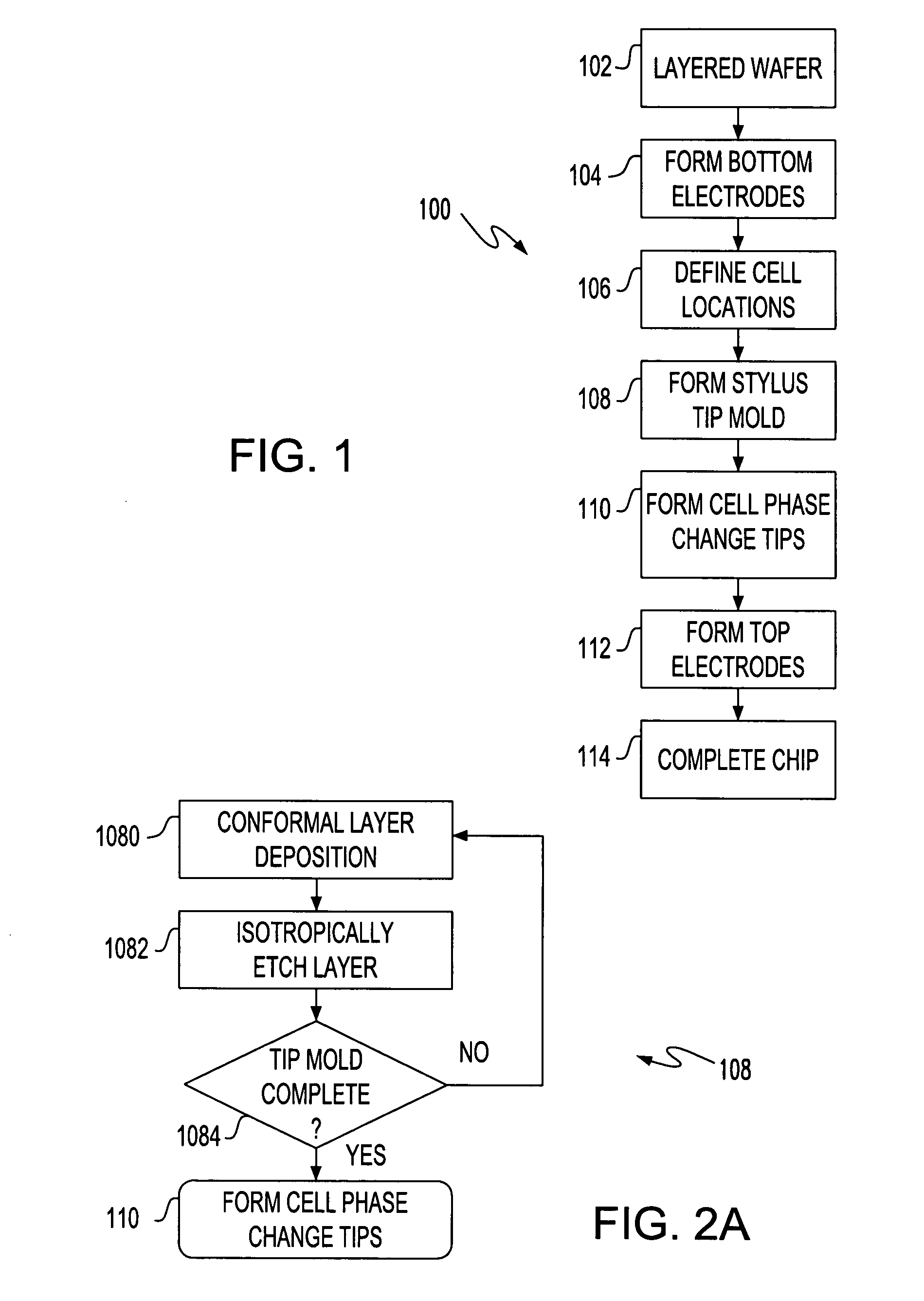 Phase change tip storage cell