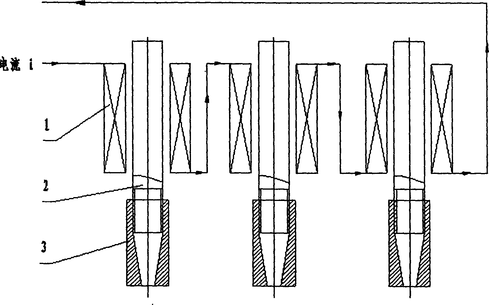 Magnetic suction precision sowing method and its equipment