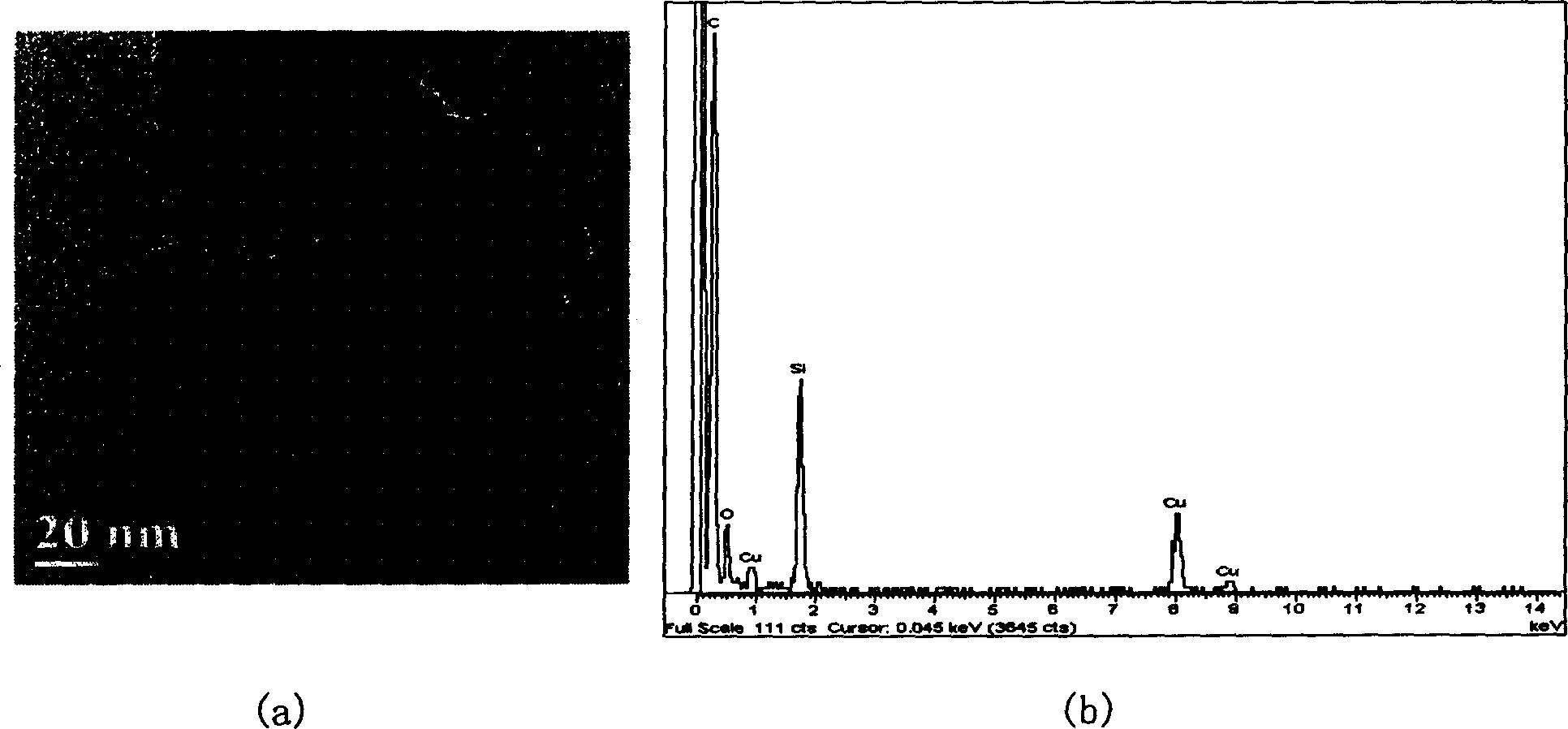 Silicon/charcoal core-shell structure nanometer composite material and its preparation method and uses