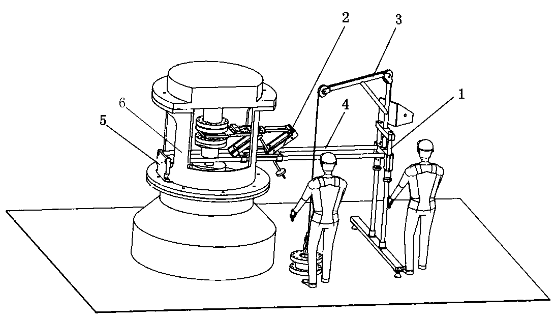 Disassembling and assembling tool and disassembling and assembling method for coupler in narrow space of large-scale submerged long-axis pump