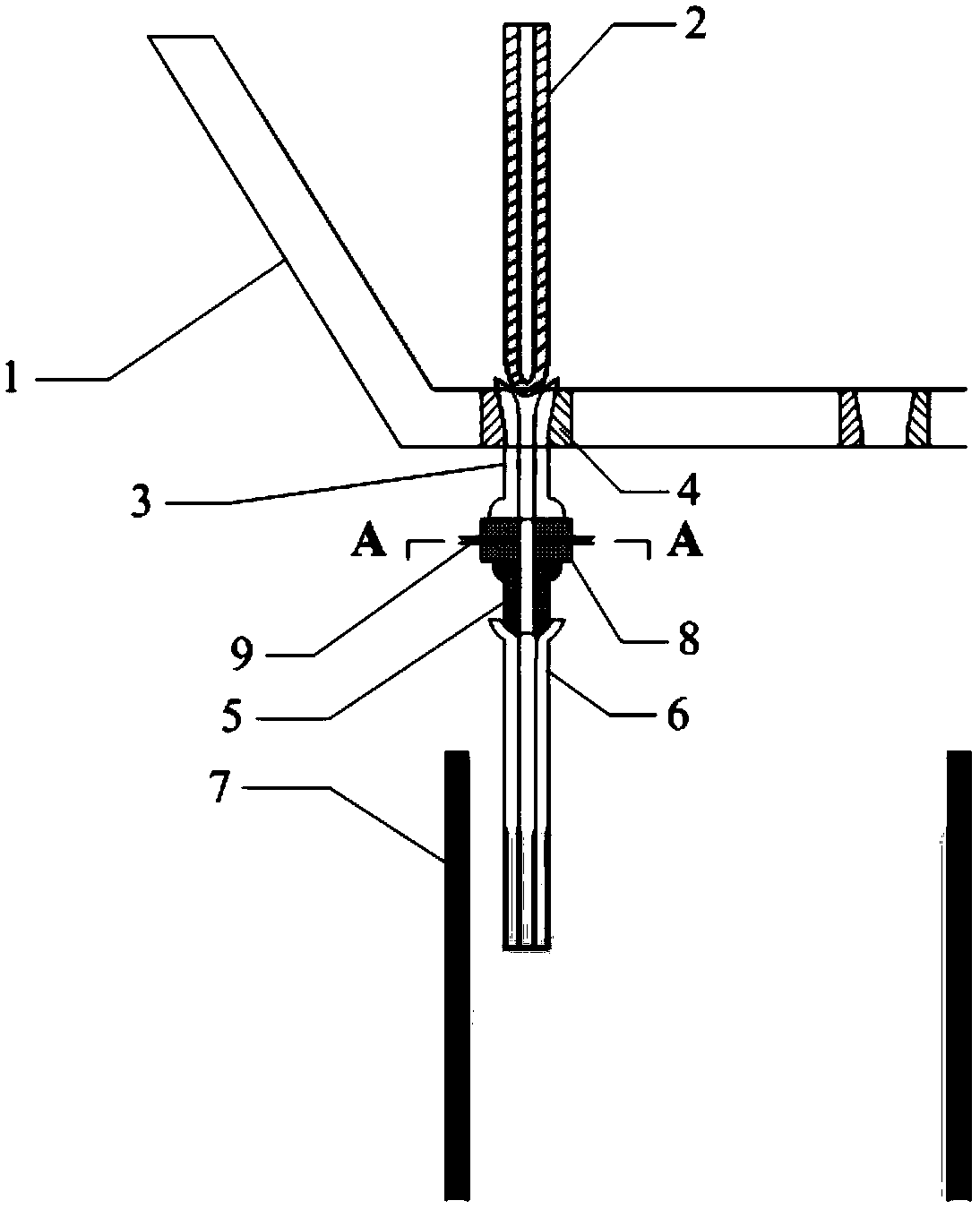 Single-point unbalanced protection casting device for ultra-thin large-size aluminum-containing steel profiled blank and using method thereof