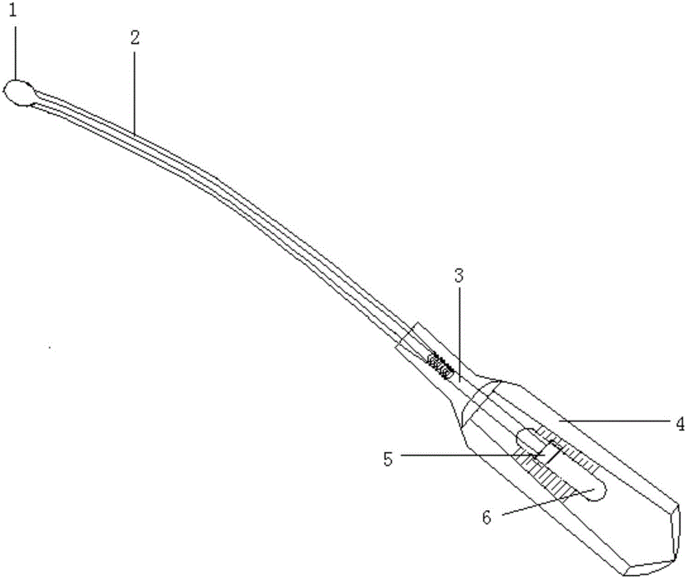 An adjustable uterine curette