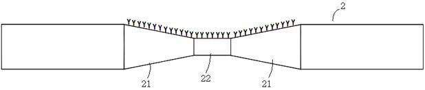 Uranyl ion titration detection method and device based on symmetrical optical fiber taper biosensing