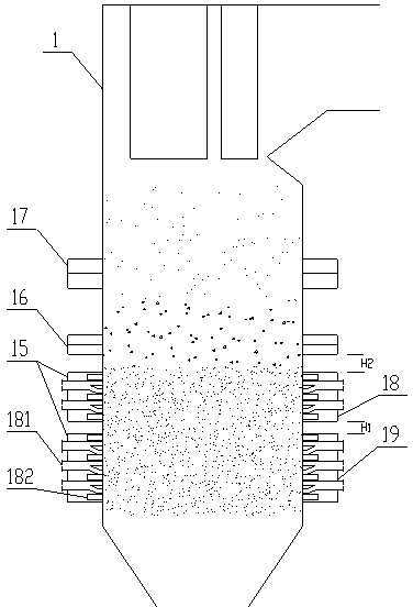 Combustion device for tangentially fired boiler and ultralow NOx combustion method employing same