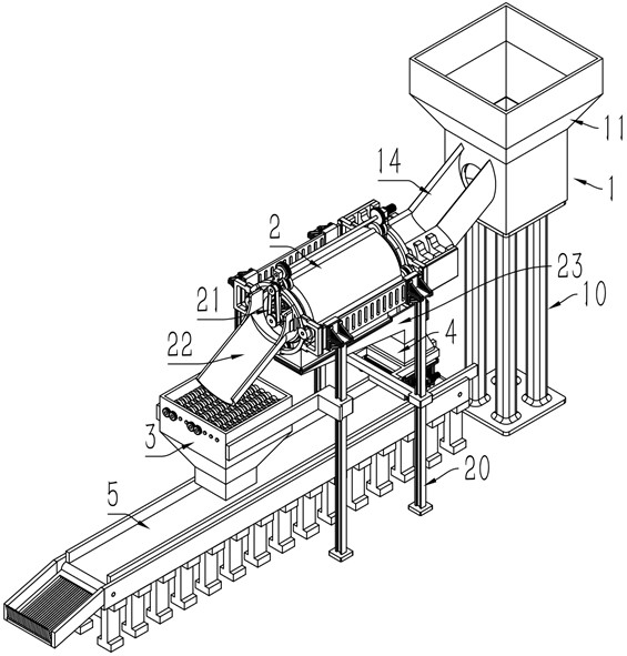 Bio-organic fertilizer screening device