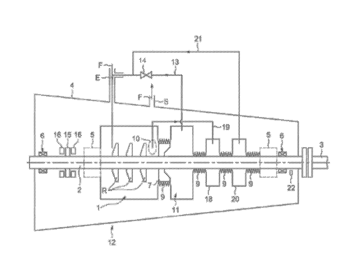 Compressor with thrust balancing and method thereof