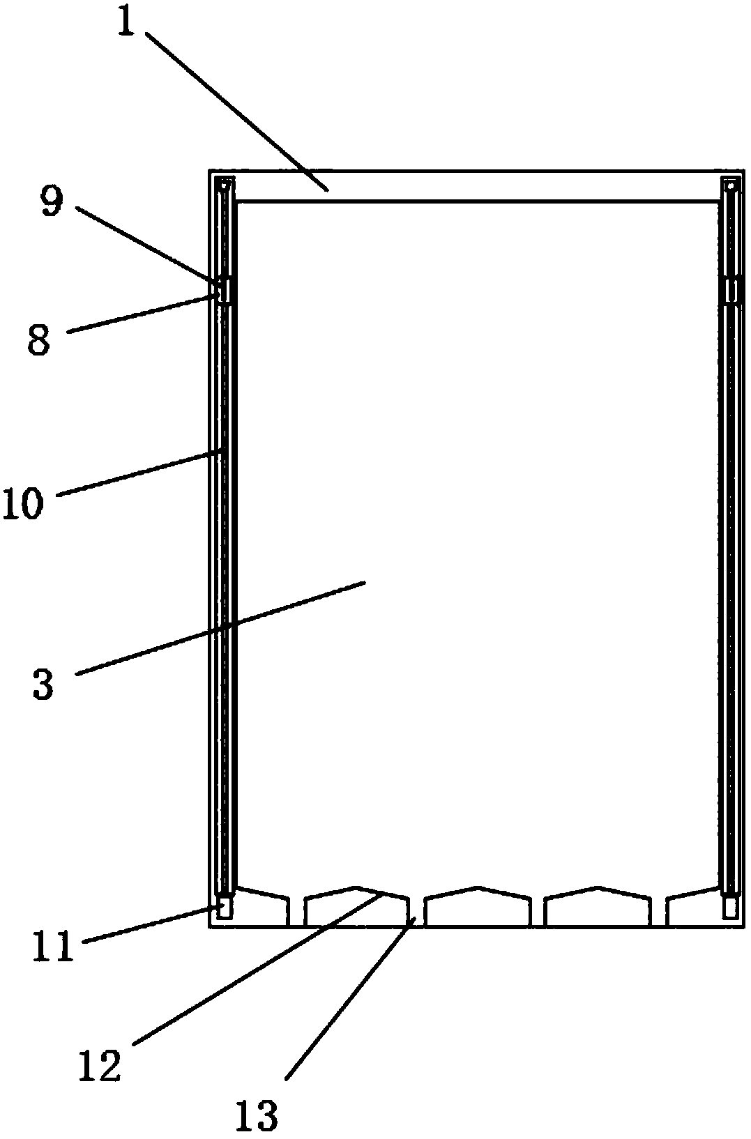 Hollow double-tempered glass with water scraping function