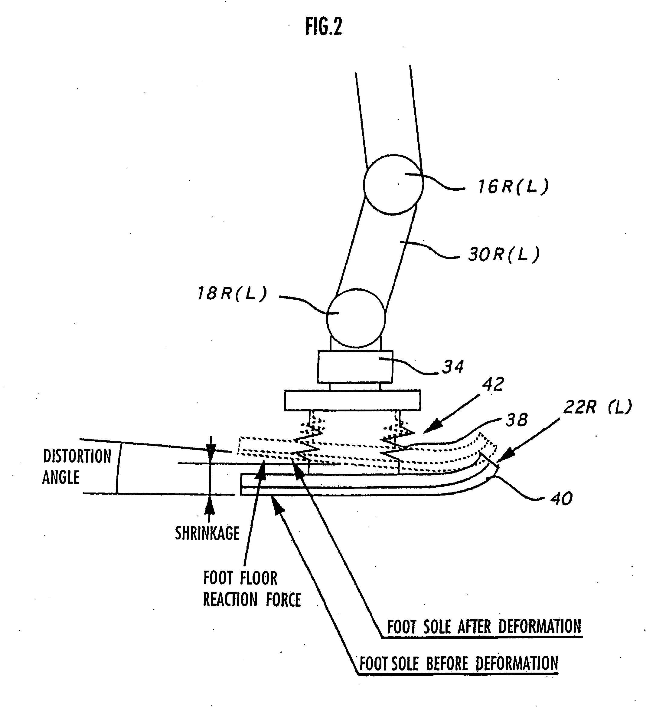 Gait producing device for leg type movable robot, and control device