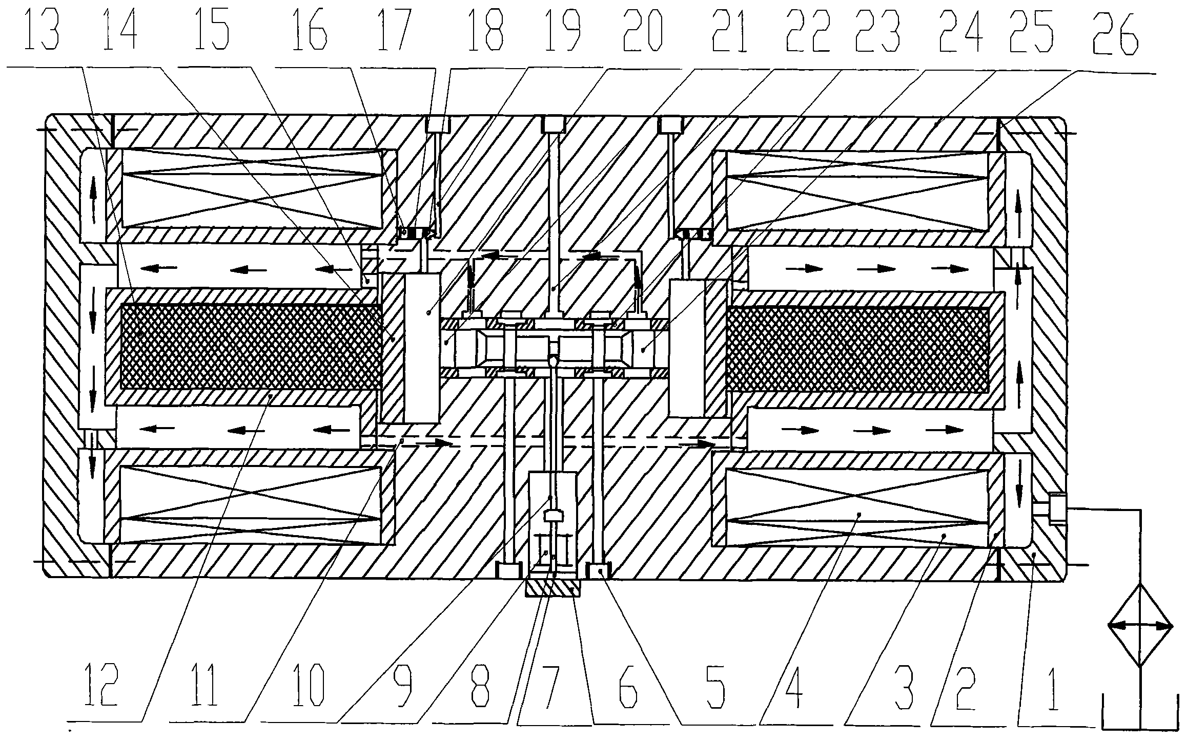 Single-stage direct drive type electro-hydraulic servo valve driven by giant magnetostrictive actuator