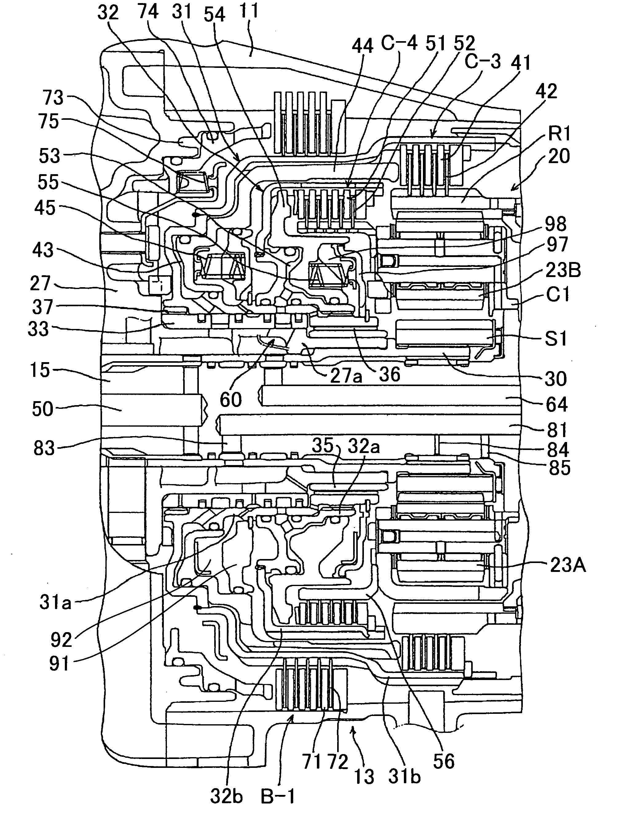 Oil pressure supply in an automatic transmission